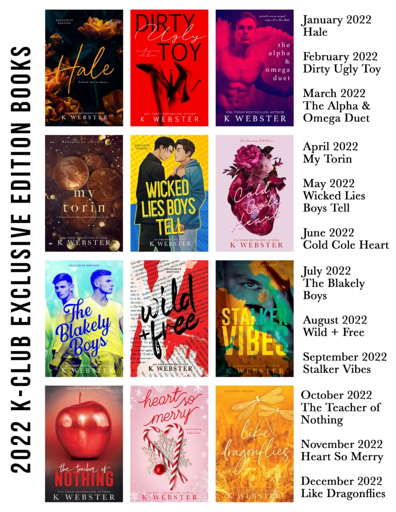 2022 K-Club Book of the Month Exclusive Editions Graphic